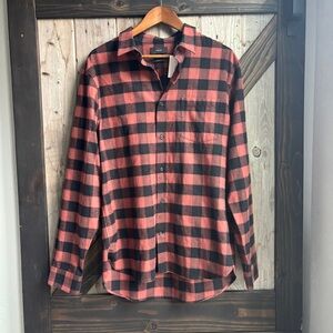 Vince buffalo plaid brushed cotton classic fit flannel size large